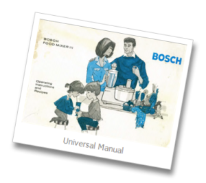 humor pendul bestøver Bosch Universal Food Mixer III User's Manual - Cooking with Jim