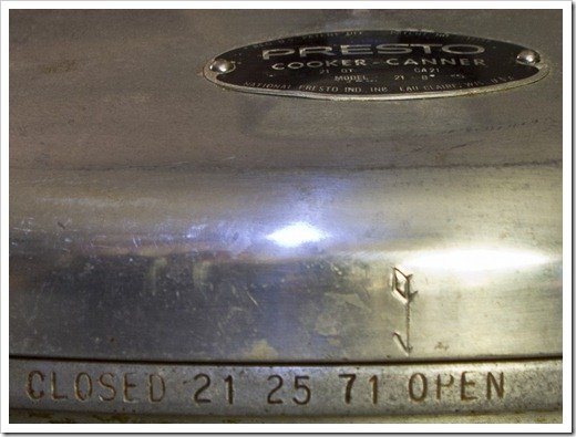 Canner Lid Showing the Open-Closed Positioning