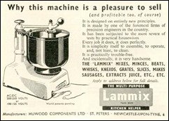 Vintage Lammix Food Processor Mixer Advert